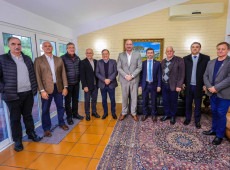 Dirigentes e representantes das principais entidades do agronegócio de Santa Catarina se reuniram com o governador em exercício, Mauro De Nadal.