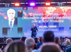 O ex-presidente Michel Temer discursou na abertura da Logistique 2024, abordando o cenário político brasileiro e os direitos assegurados pela Constituição