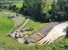 Obras na barragem de Ituporanga